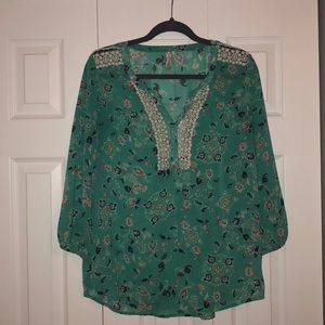 Sheer Floral Blouse